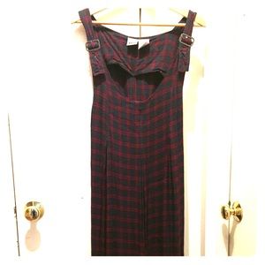 90’s grunge overall dress